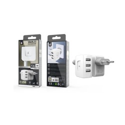 ADAPTADOR DE CARGA CON 3 USB PUERTO 5V 3.4A MTK NEGRO ADAPTADOR DE CARGA CON 3 USB PUERTO 5V 3.4A MTK NEGRO